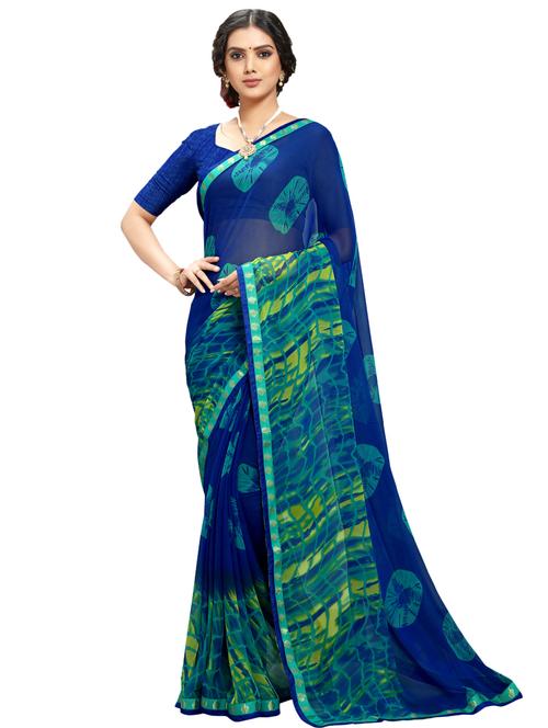 tie & dye printed saree with blouse - 17102206 - Very Small Image - 1