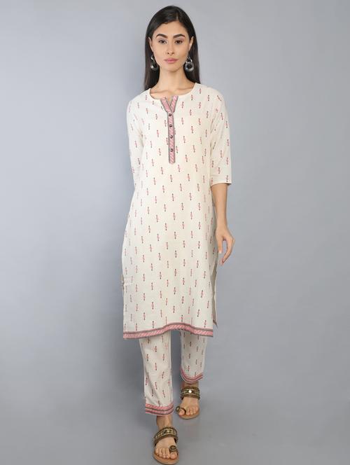 printed kurta pant set - 17102409 - Very Small Image - 1