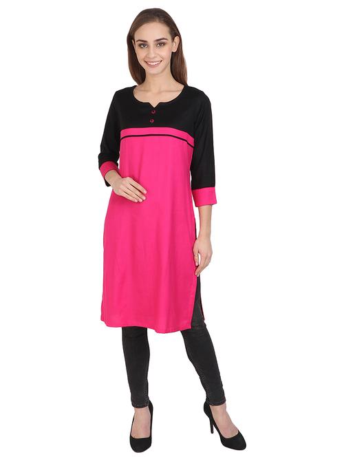 solid straight kurta - 17102784 - Very Small Image - 1