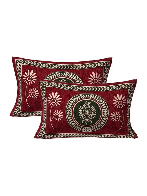  cotton printed pillow cover (setof 2 pieces) - 17103112 - Very Small Image - 1