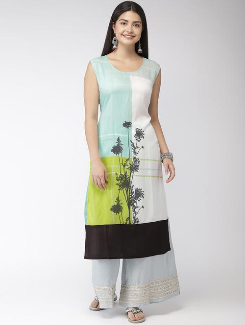 printed straight kurta - 17103401 - Very Small Image - 1