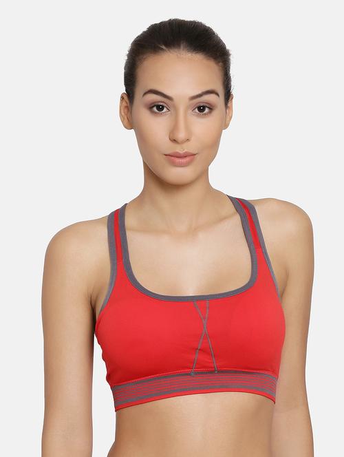 red solid sports bra - 17104881 - Very Small Image - 1