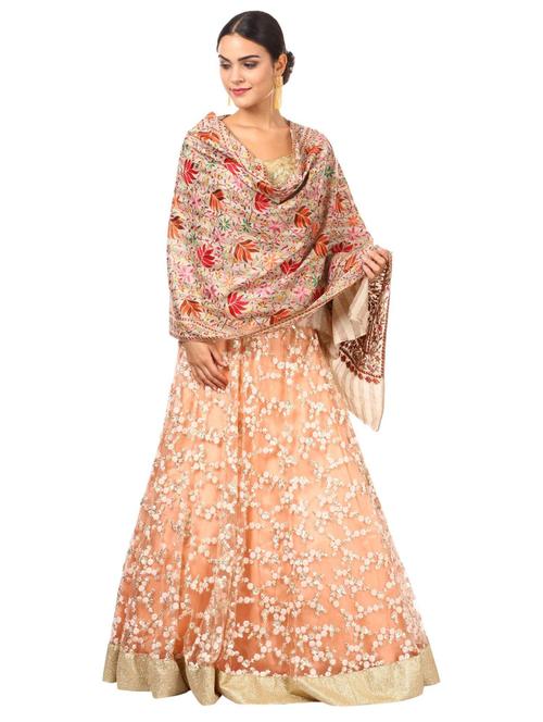 multi colored wool  shawl - 17107196 - Very Small Image - 1