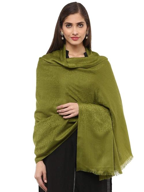 green wool blend shawl - 17107324 - Very Small Image - 1