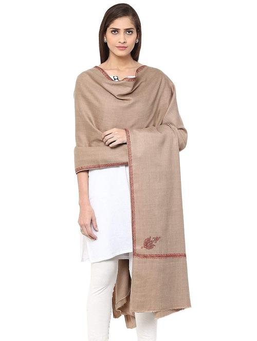 beige wool blend shawl - 17107401 - Very Small Image - 1
