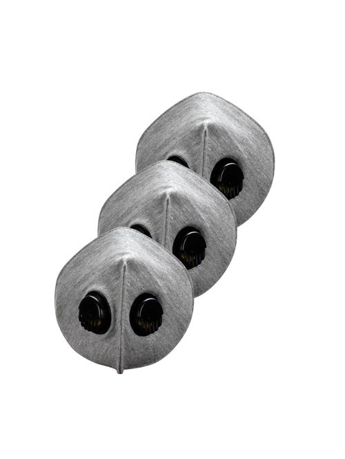 grey cotton anti-pollution men mask  (pack of 3 ) - 17110346 - Very Small Image - 1