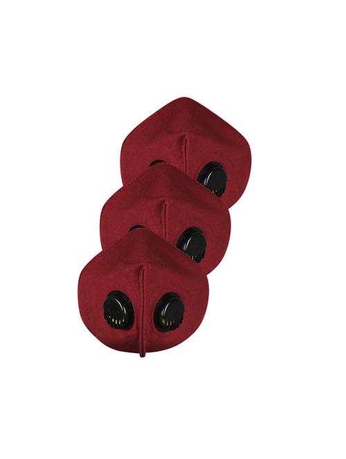 red cotton anti-pollution men mask (pack of 3) - 17110347 - Very Small Image - 1