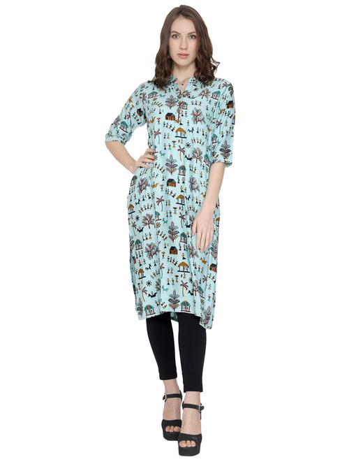 warli straight kurta - 17110418 - Very Small Image - 1