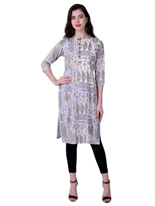printed straight kurta - 17110429 - Very Small Image - 1