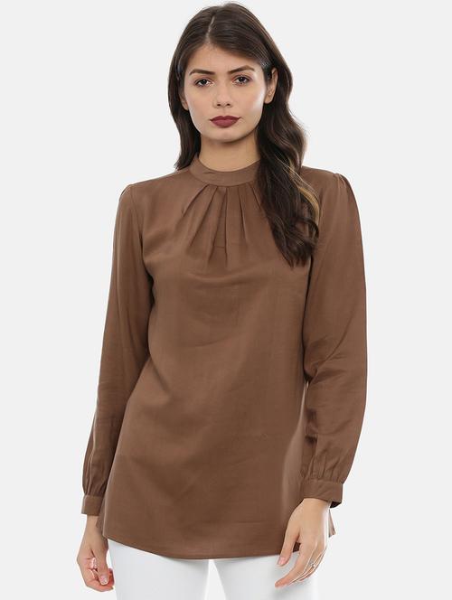 women's straight mock neck top - 17112078 - Very Small Image - 1