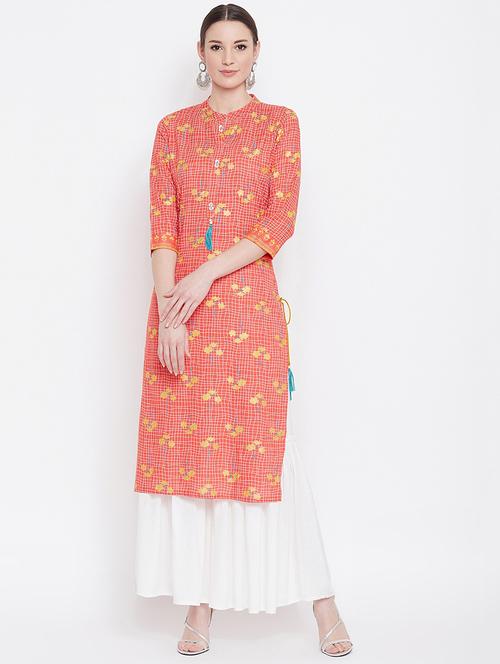 printed kurta sharara set - 17112978 - Very Small Image - 1