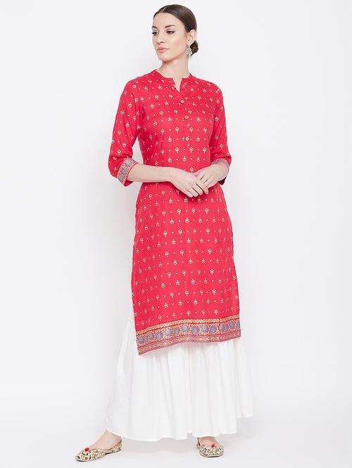 printed kurta sharara set - 17112988 - Very Small Image - 1
