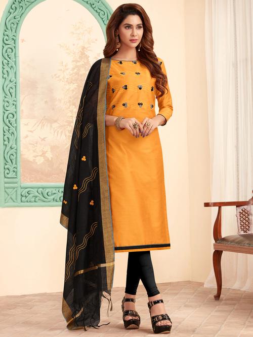 churidaar unstitched suit - 17116028 - Very Small Image - 1