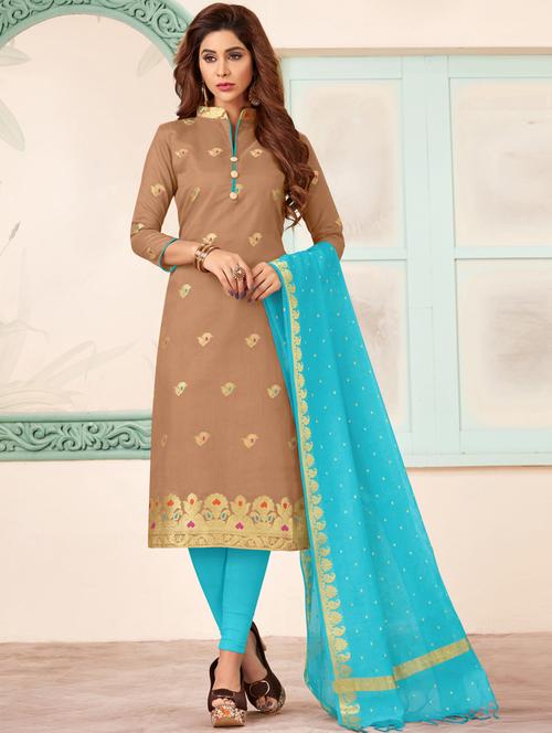 churidaar unstitched suit - 17116031 - Very Small Image - 1