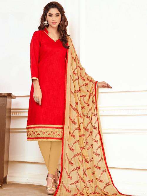 churidaar unstitched suit - 17116061 - Very Small Image - 1