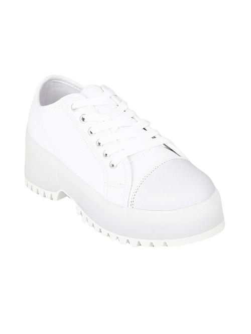 white canvas laceup casual shoes - 17116988 - Very Small Image - 1