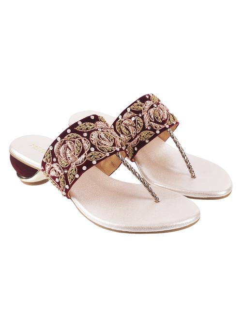 brown synthetic slip on sandals - 17118601 - Very Small Image - 1