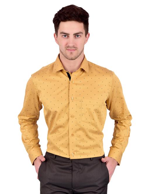 yellow printed casual shirt - 17119145 - Very Small Image - 1