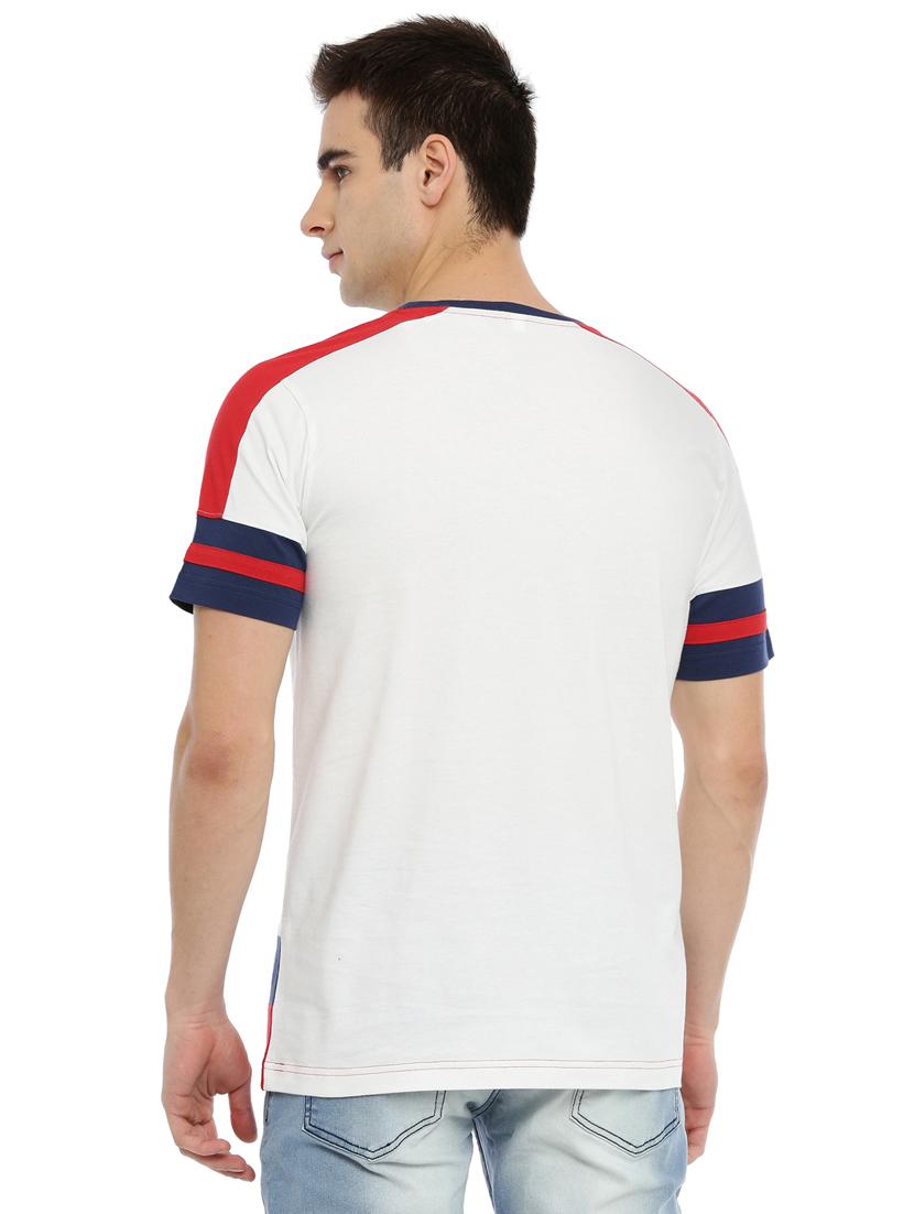 white color block t-shirt - 17119188 - Standard Image - 2