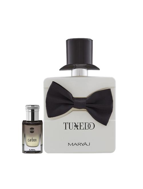 ajmal carbon concentrated oil alcohol-free attar 10ml for men and maryaj tuxedo edp 100ml for men + 2 parfum testers free - 17121765 - Very Small Image - 1