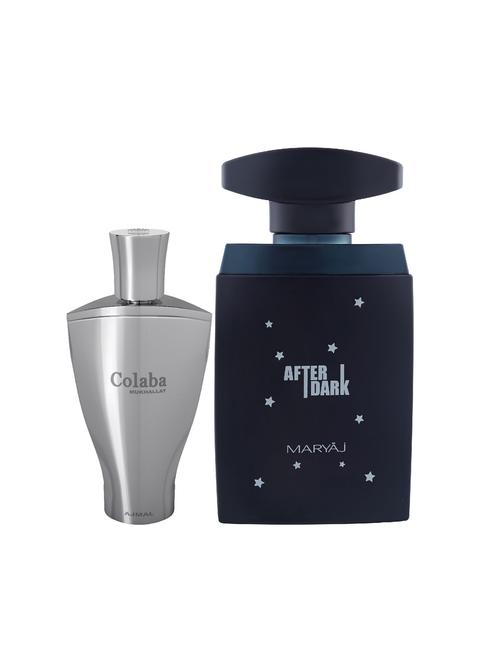 ajmal colaba mukhallat cp alcohol-free attar 14ml for unisex and maryaj after dark edp 100ml for men + 2 parfum testers free - 17122016 - Very Small Image - 1