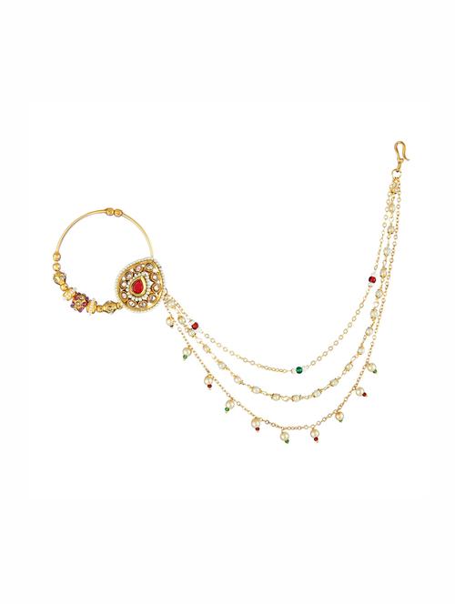 multi colored metal naath nose pin - 17124717 - Very Small Image - 1