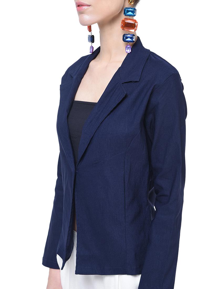 lapel neck single button blazer - 17125951 - Zoom Image - 4
