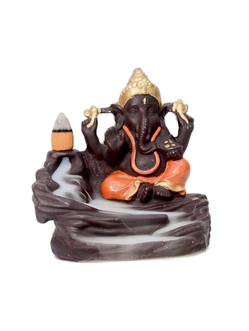  meditating monk ganesha smoke backflow cone incense decorative showpiece with 10 smoke backflow cone incenses   - 17126281 - Very Small Image - 1