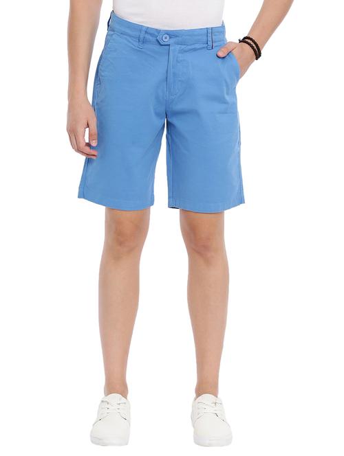 light blue solid bermuda short - 17129116 - Very Small Image - 1