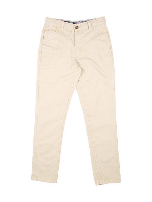 beige cotton blend casual trouser - 17130607 - Very Small Image - 1