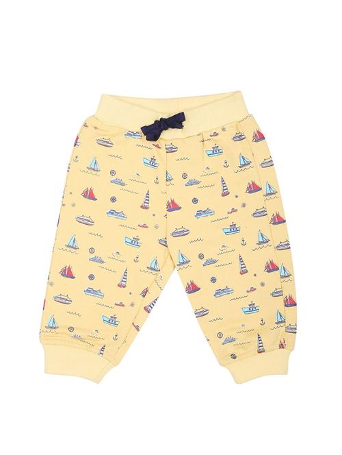 yellow cotton blend casual trouser - 17130615 - Very Small Image - 1