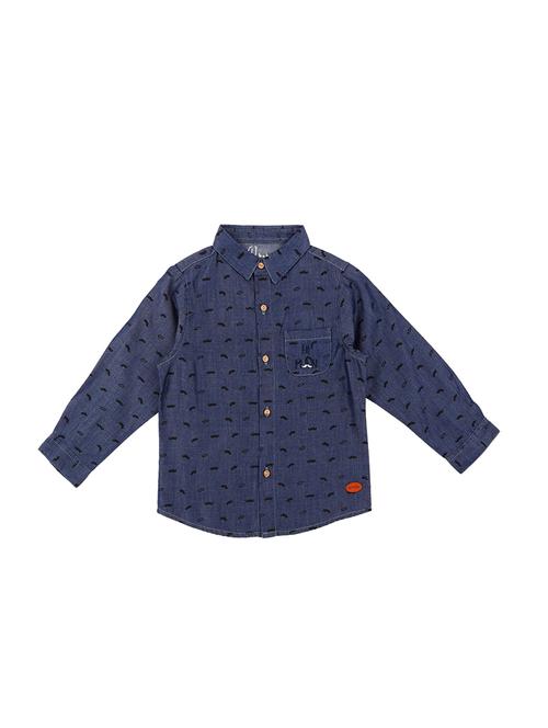 navy blue cotton shirt - 17130740 - Very Small Image - 1