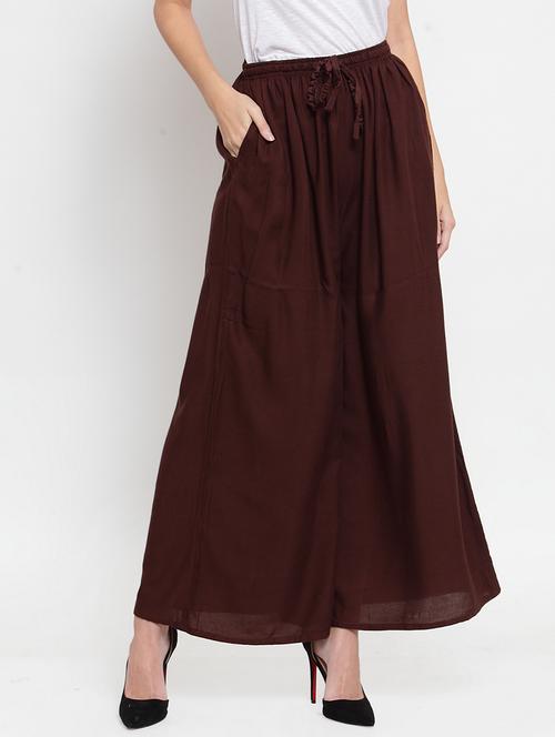 drawstring waist flared palzzo  - 17130896 - Very Small Image - 1