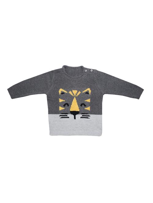 grey cotton regular sweater - 17131198 - Very Small Image - 1