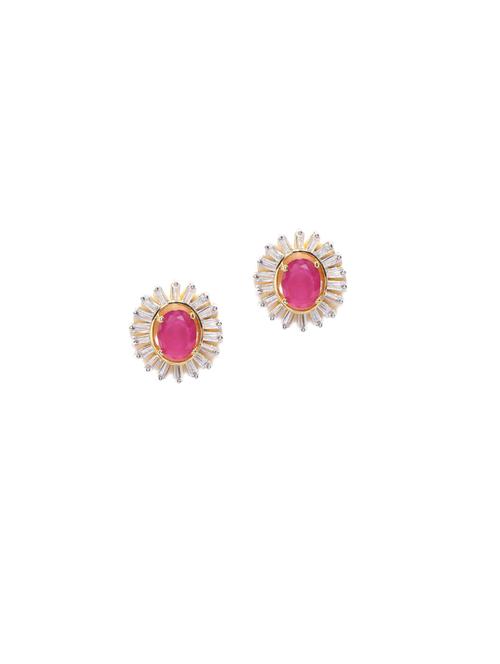 pink metal studs earring - 17137528 - Very Small Image - 1