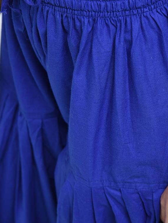 blue cotton solid salwar - 17138716 - Zoom Image - 4
