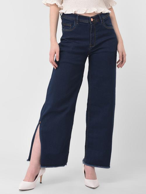 dark blue cotton blend jeans - 17138816 - Very Small Image - 1