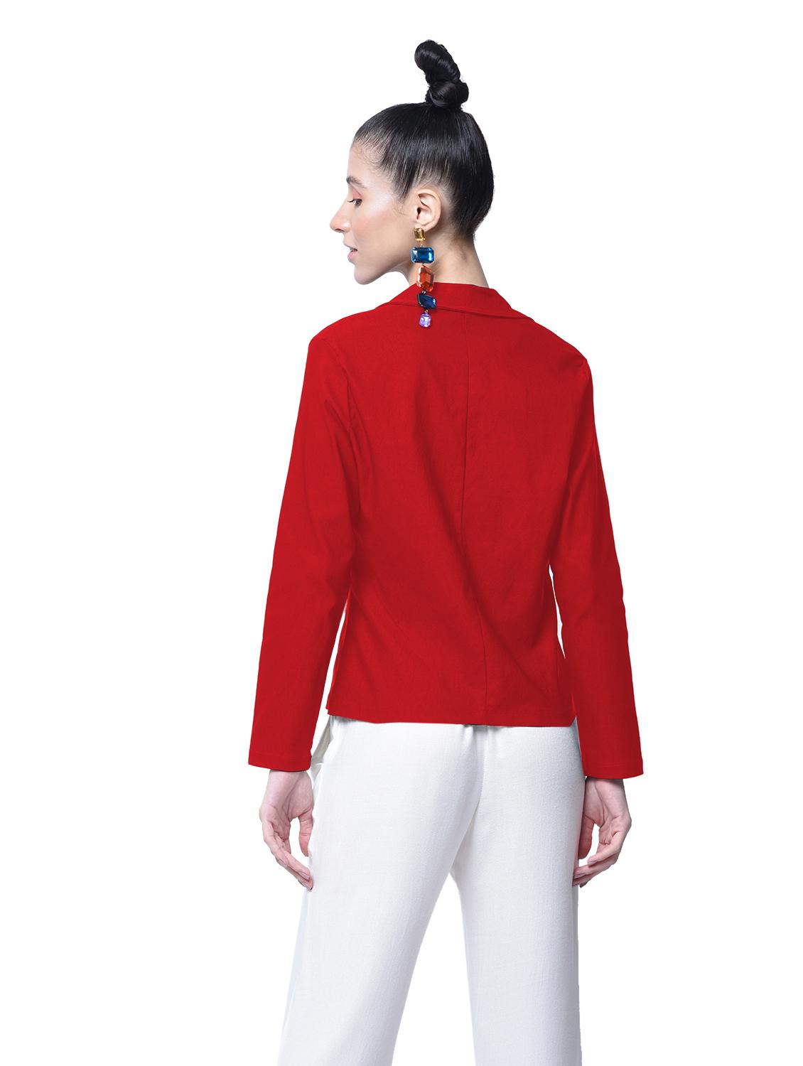 single button casual blazer - 17138931 - Standard Image - 2