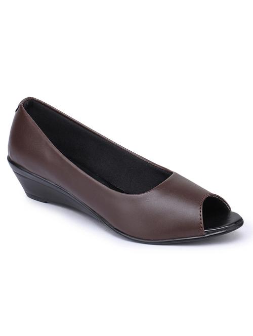 brown leatherette ballerina - 17140717 - Very Small Image - 1
