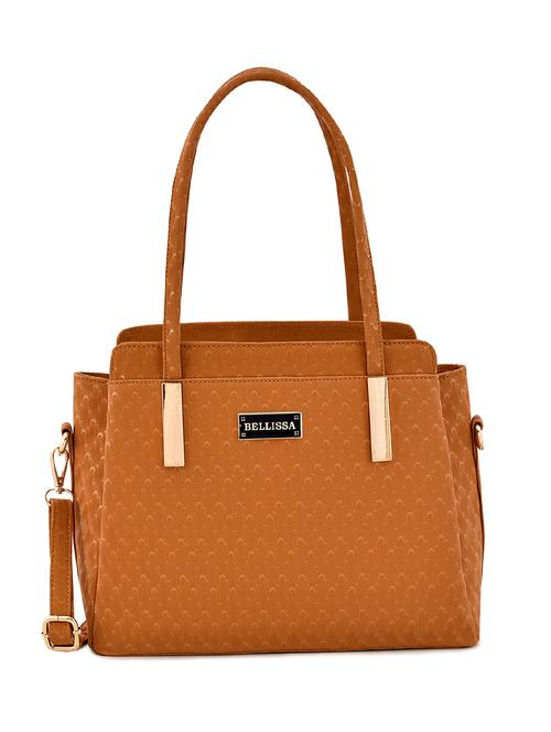 tan leatherette (pu) handbag - 17140777 - Very Small Image - 1