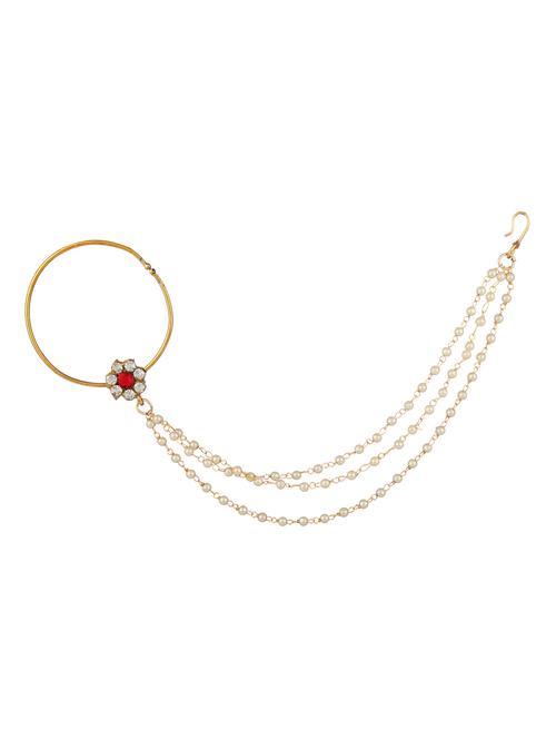 red metal naath nose pin - 17141176 - Very Small Image - 1