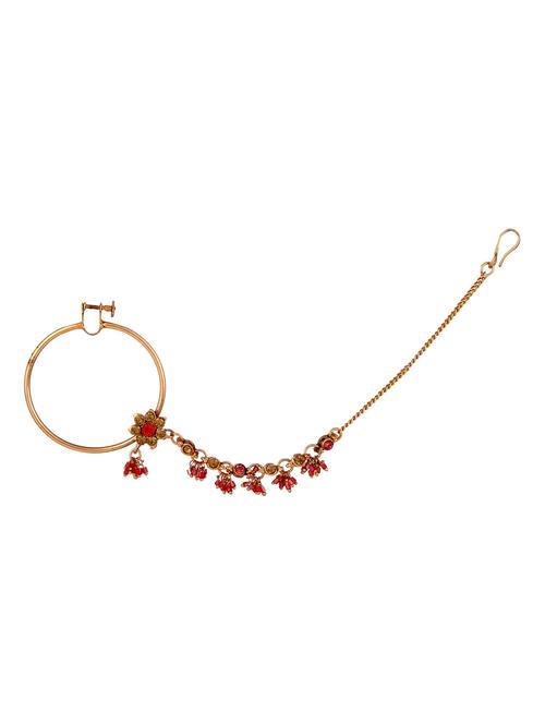 red metal naath nose pin - 17141183 - Very Small Image - 1