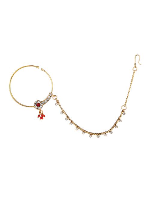 red metal naath nose pin - 17141188 - Very Small Image - 1