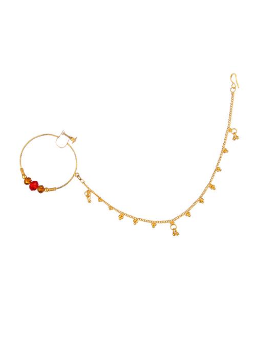 red metal naath nose pin - 17141195 - Very Small Image - 1