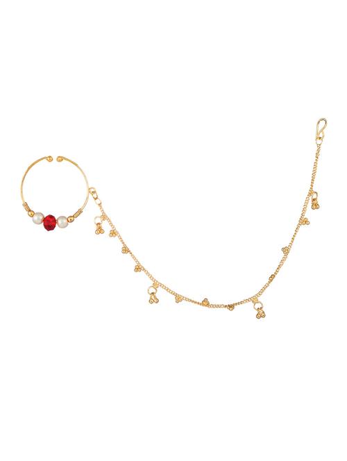 red metal naath nose pin - 17141196 - Very Small Image - 1