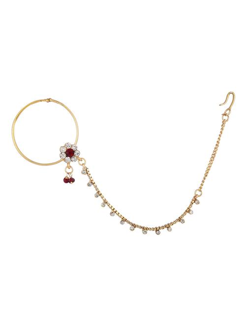 red metal naath nose pin - 17141201 - Very Small Image - 1