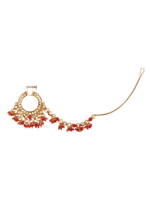 red metal naath nose pin - 17141207 - Very Small Image - 1