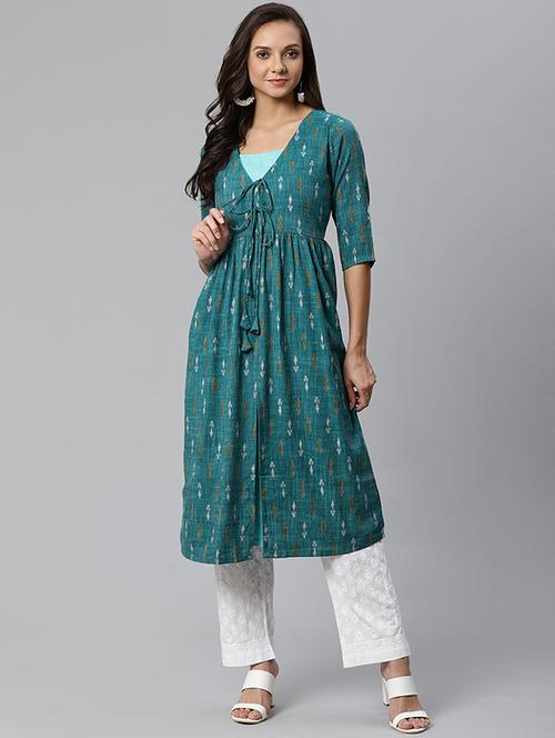 ikat flared kurta - 17142486 - Very Small Image - 1
