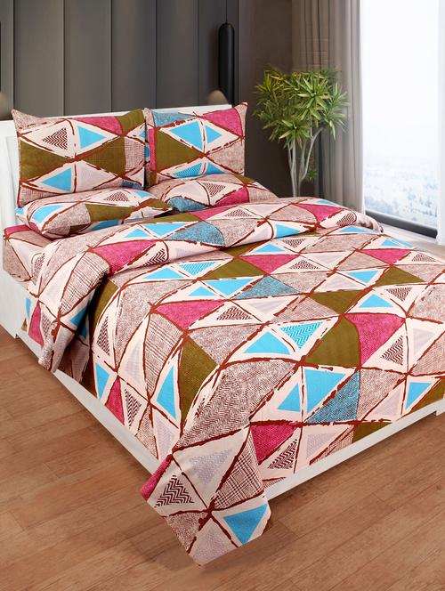 cotton double bedsheet with 2 pillow cover - 17142694 - Very Small Image - 1