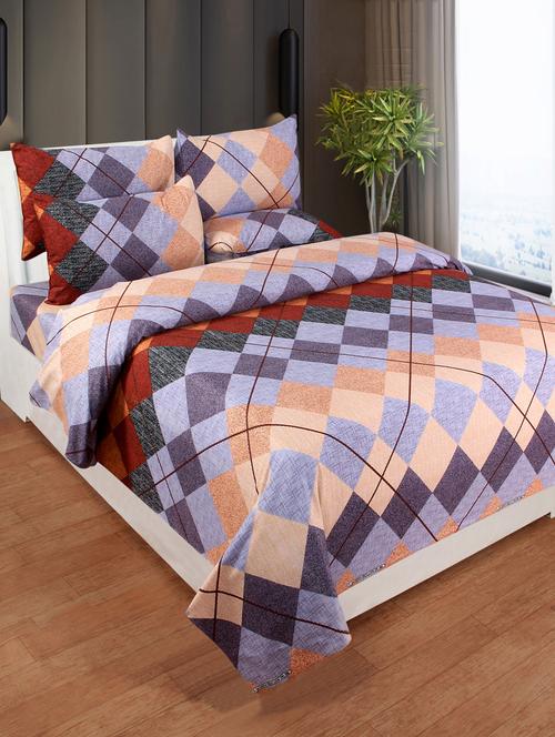 cotton double bedsheet with 2 pillow cover - 17142703 - Very Small Image - 1